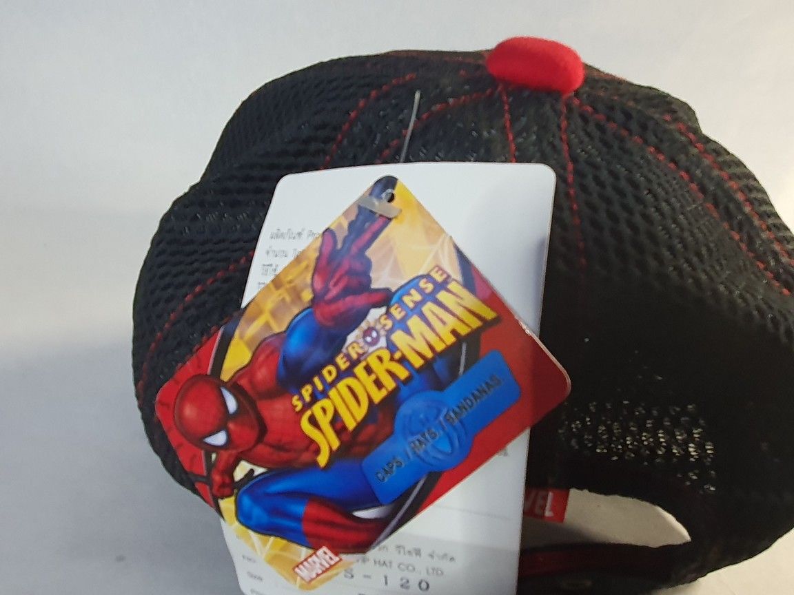 NEW SPIDERMAM BLK KIDS HAT. WEB ON BRIM - photo 3