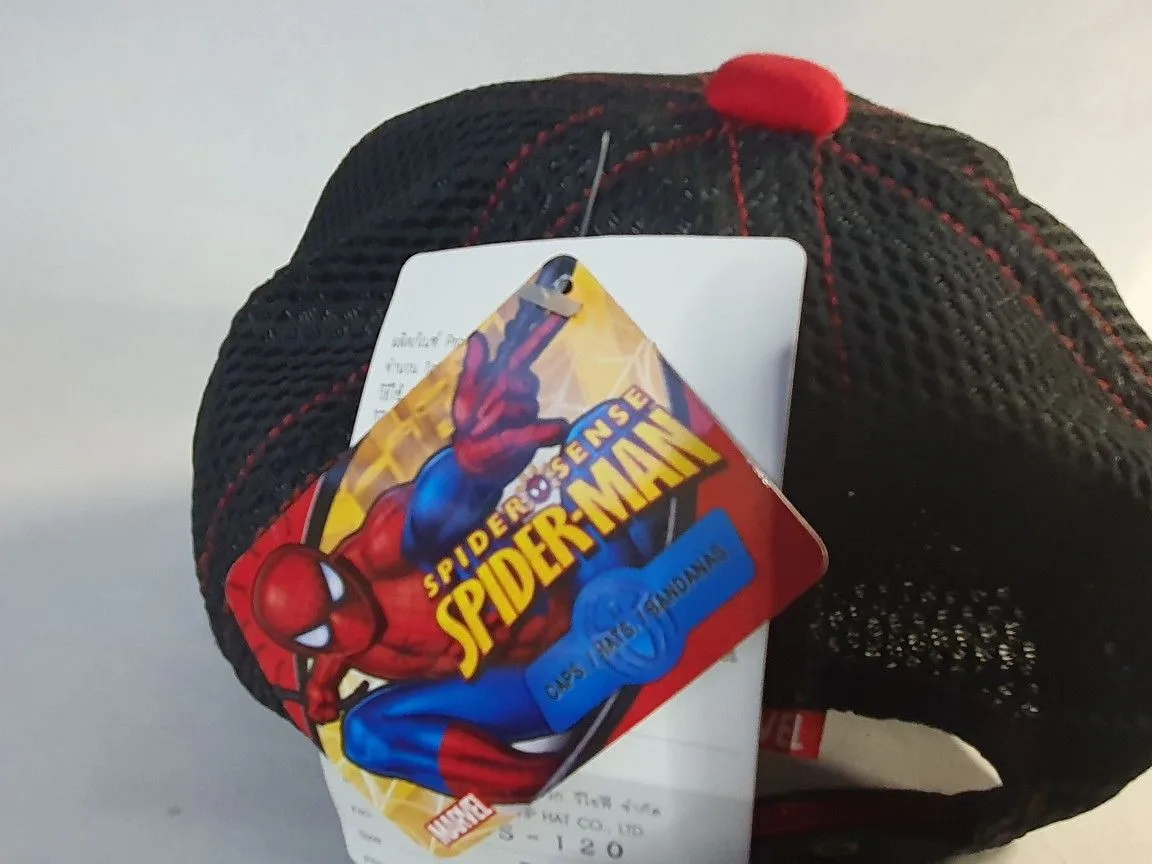 NEW SPIDERMAM BLK KIDS HAT. WEB ON BRIM image indicator(3)