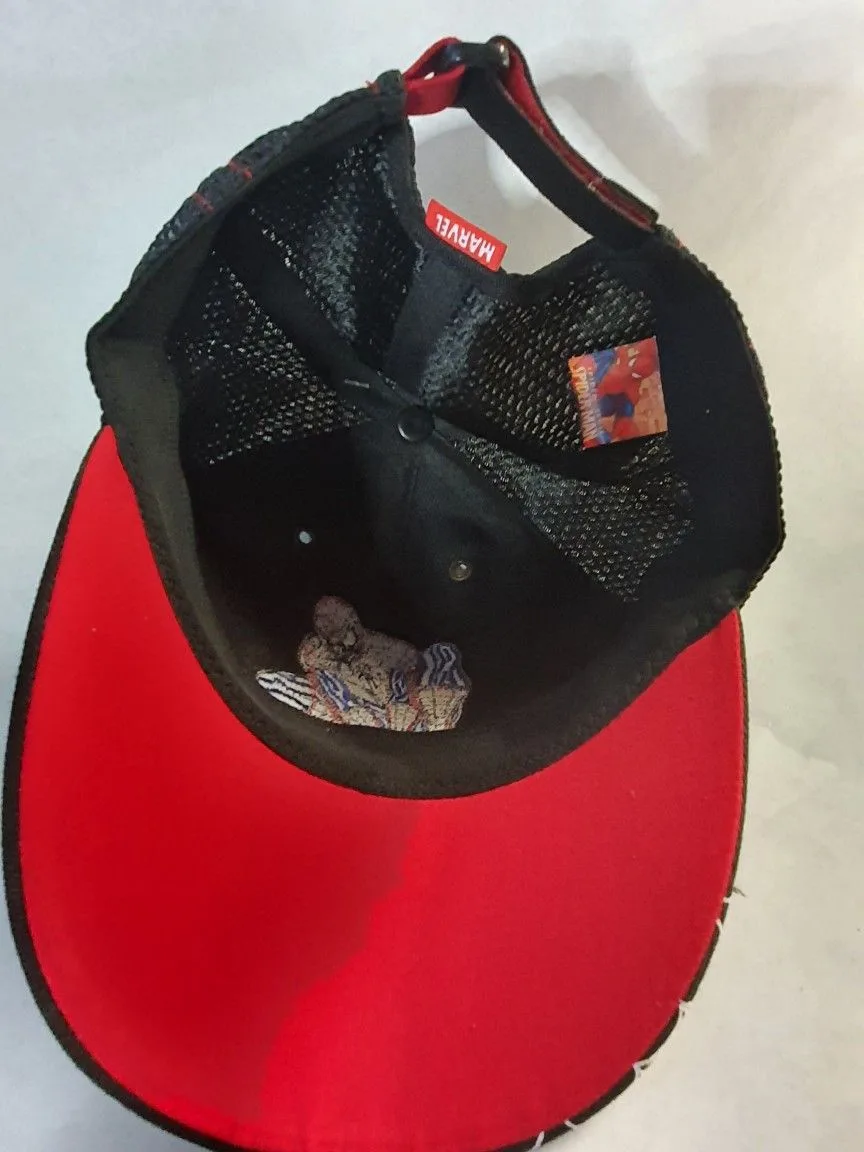 NEW SPIDERMAM BLK KIDS HAT. WEB ON BRIM image indicator(5)