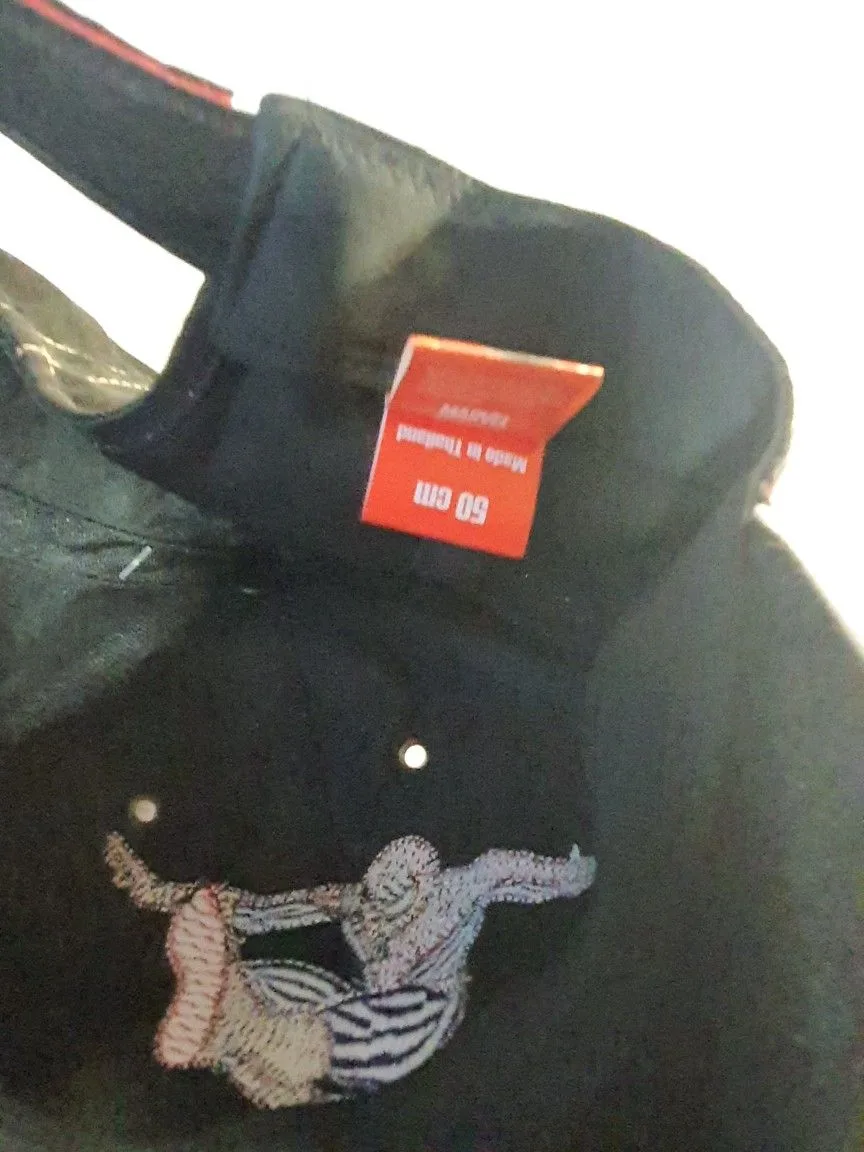 NEW SPIDER-MAN TAN BRIM/BLK/RED STRIP KIDS HAT image indicator(8)