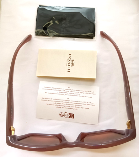 Coach C Hardware CBY91 Square Cat Eye Sunglasses, New - photo 5