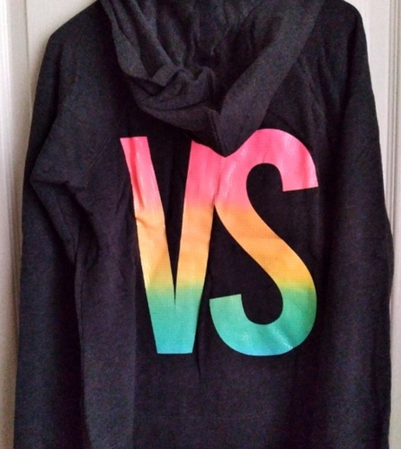 Victoria's Secret VS Charcoal Gray Medium NEW Zip Up Hoodie
