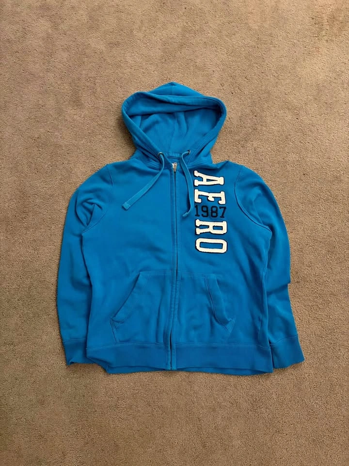 Blue Aeropostale Zip-Up Hoodie
