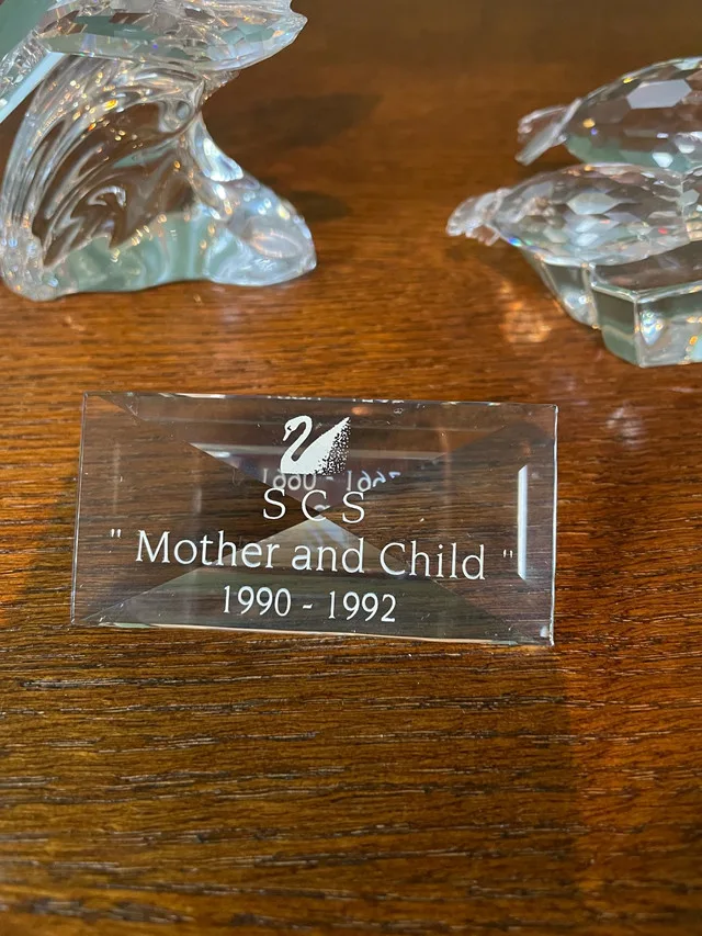 Swarovski Crystal Mother & Child Duo with Plaque image indicator(4)