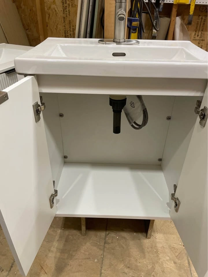 23” White Floating Bathroom Vanity with Faucet and Sink - photo 5
