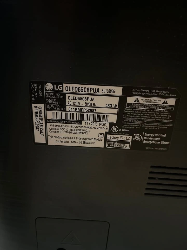 LG Smart 4K HDR OLED 65" used TV - photo 5