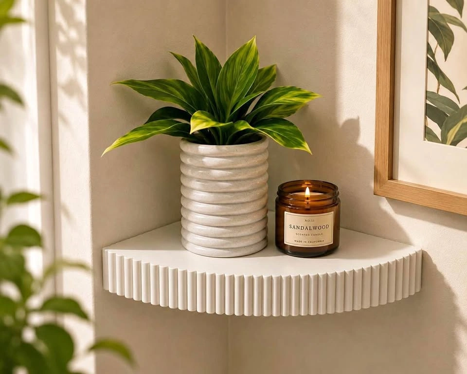 Corner Floating Wall Shelf – Modern & Minimalist