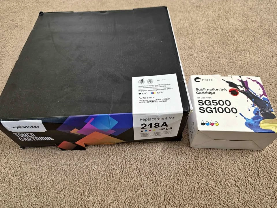 HP 218A Toner & Sawgrass SG500 SG1000 Ink