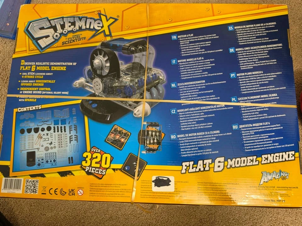 New Stemnex Flat 6 Model Engine STEM Toy Building Kit - photo 2