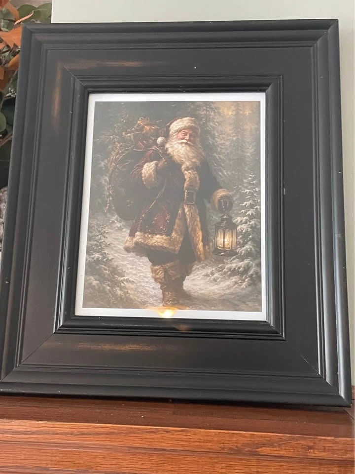 Vintage Santa stunning framed art - photo 2