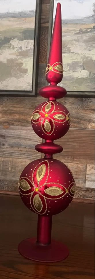 Set of 3 tree finials Christmas decor - photo 2