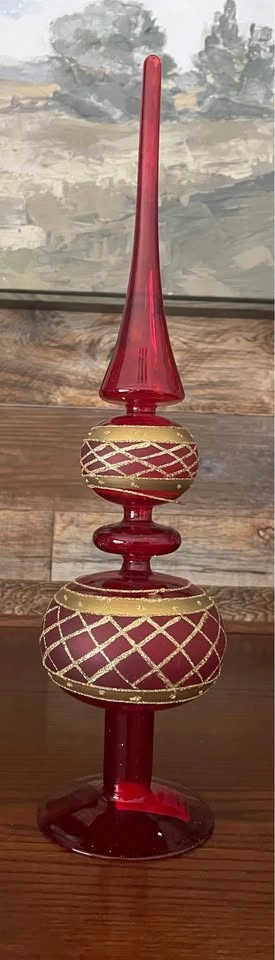Set of 3 tree finials Christmas decor - photo 3