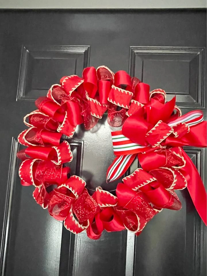 Christmas ribbon wreath
