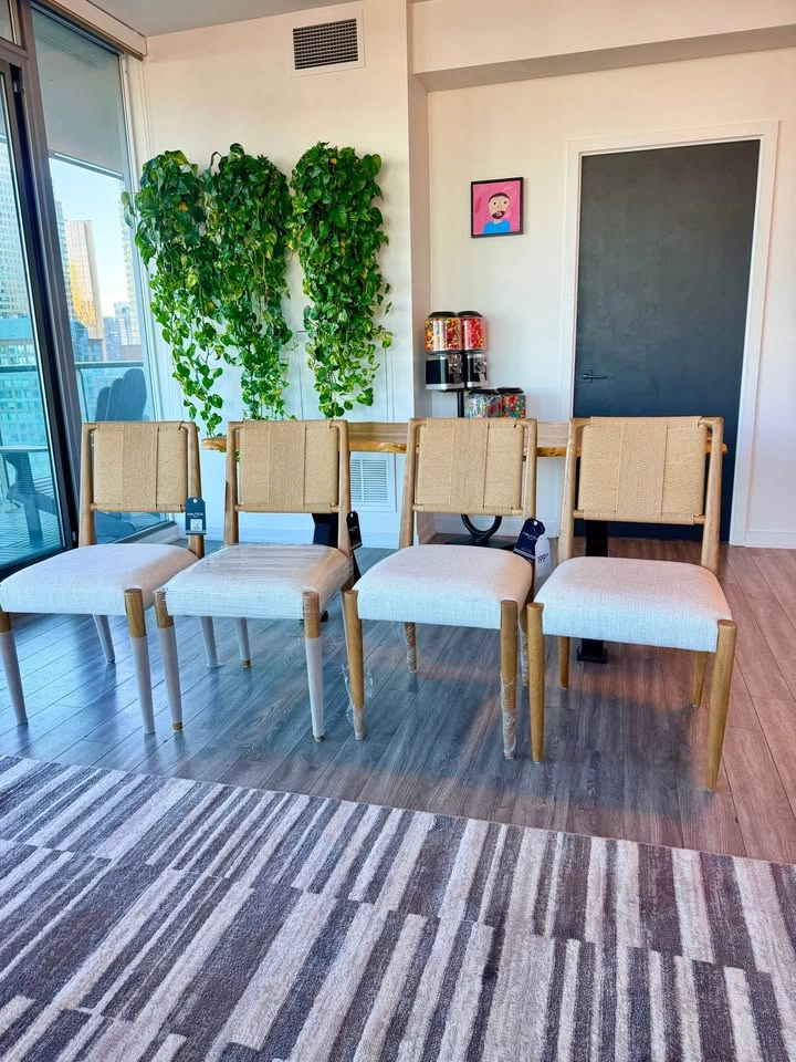 (SET OF 4) New with Tags Nautica Woven Back Dining Chairs - photo 4