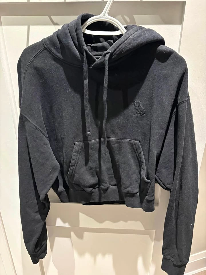 Authentic OVO Black Cropped Hoodie