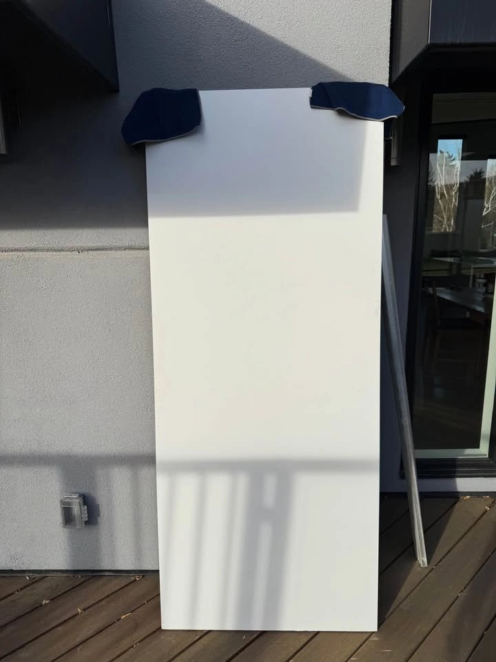 2 x White Flat Panel Interior Sliding Doors W32 x H77 - photo 2