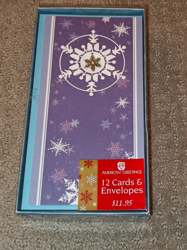 Christmas Holiday Cards w/ Envelope – 11 Count - Snowflake Charm - photo 2