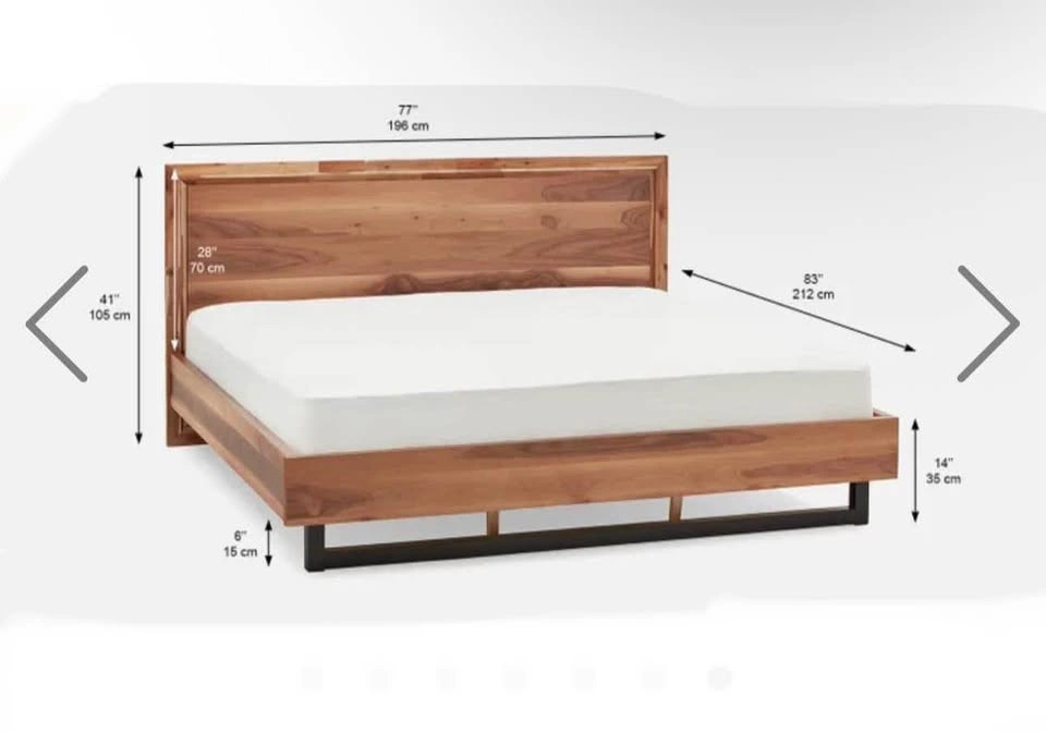 Structube Clarence King Bed frame & Novaform King Mattress - photo 3