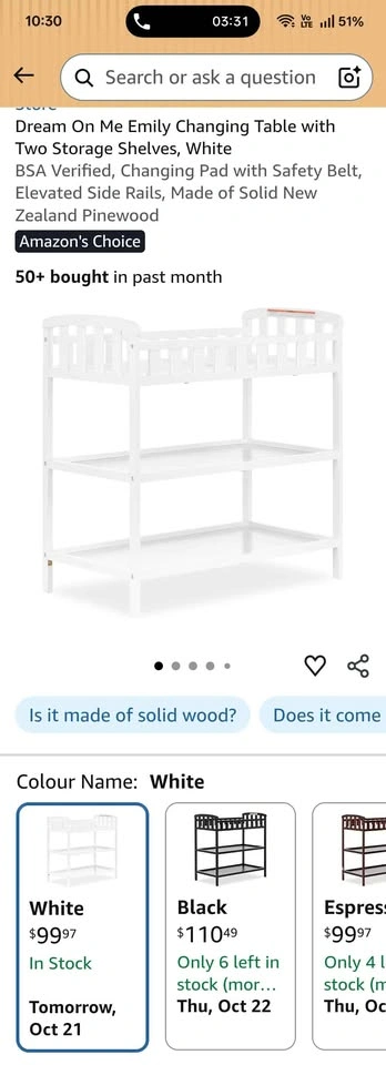 Dream On Me Diaper Changing Table - photo 3
