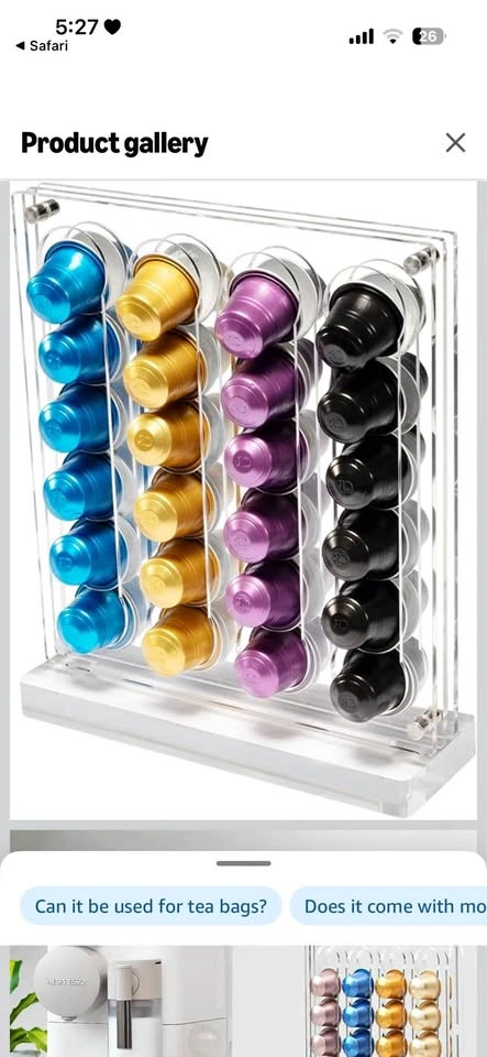 Acrylic Nespresso Original Capsule Holder