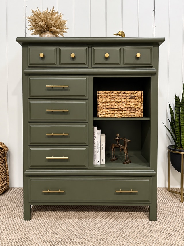 Tall Boy Dresser and Matching Nightstand - photo 2