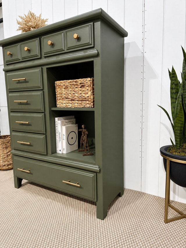 Tall Boy Dresser and Matching Nightstand - photo 5