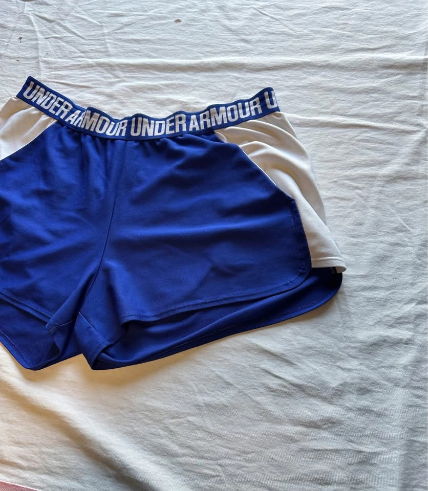 Under Armour Women's Athletic Shorts in Blue and White - photo 2
