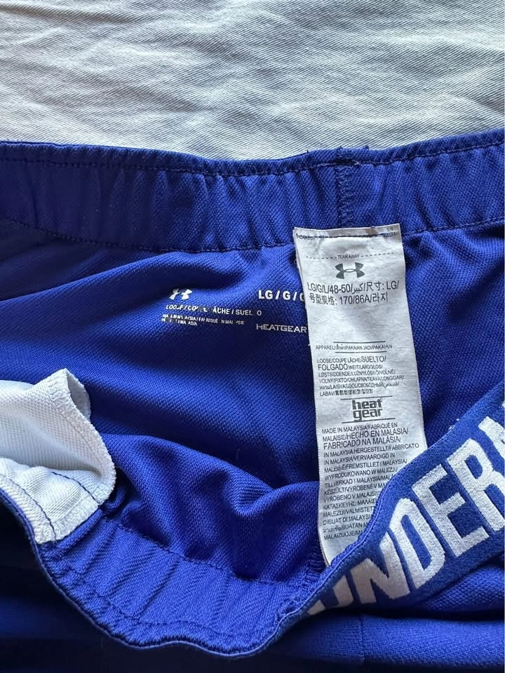 Under Armour Women's Athletic Shorts in Blue and White - photo 4