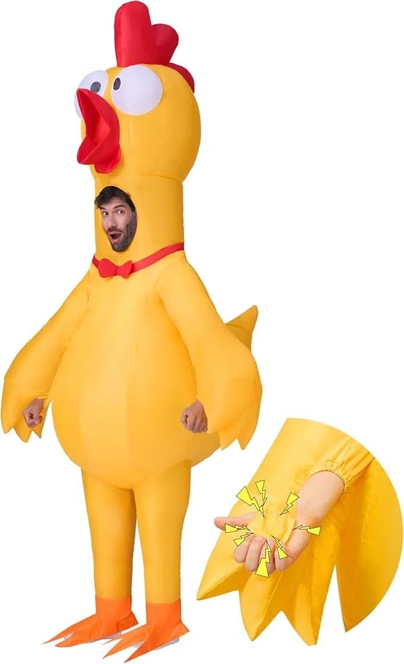 Spooktacular Creations Adult Inflatable Rubber Chicken Costume - photo 2