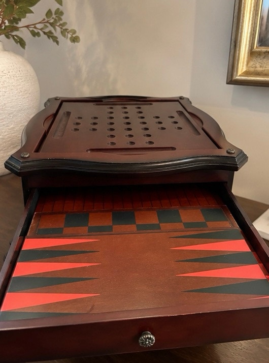 BOMBAY COMPANY 7-IN-1 WOODEN BOARD GAME SET - photo 2