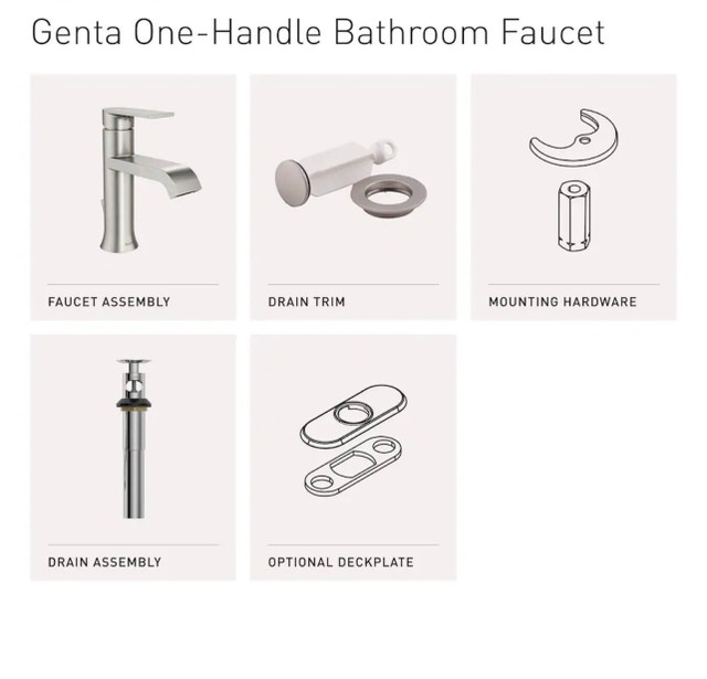 MOEN GENTA WS84760SRN BATHROOM SINK FAUCET – SPOT RESIST BRUSHED - photo 3