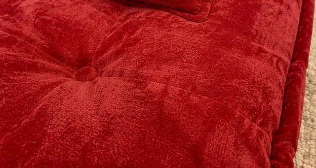 LUXURY RED FLOOR SOFA – PREMIUM BURGUNDY UPHOLSTERED RECLINING - photo 3