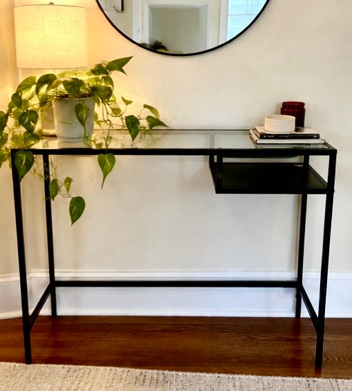 IKEA VITTSJÖ Glass Desk - Laptop Computer Workstation - photo 2