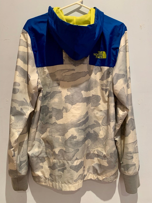 THE NORTH FACE MEN'S CAMO SHELL – MEDIUM – HOODED BLUE / GREY - photo 2