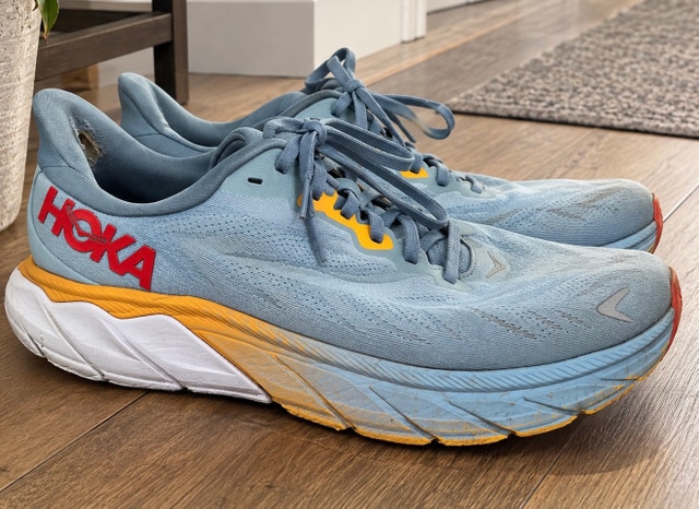 HOKA ONE ONE men Running Shoes – Blue/Orange – Size 9.5
