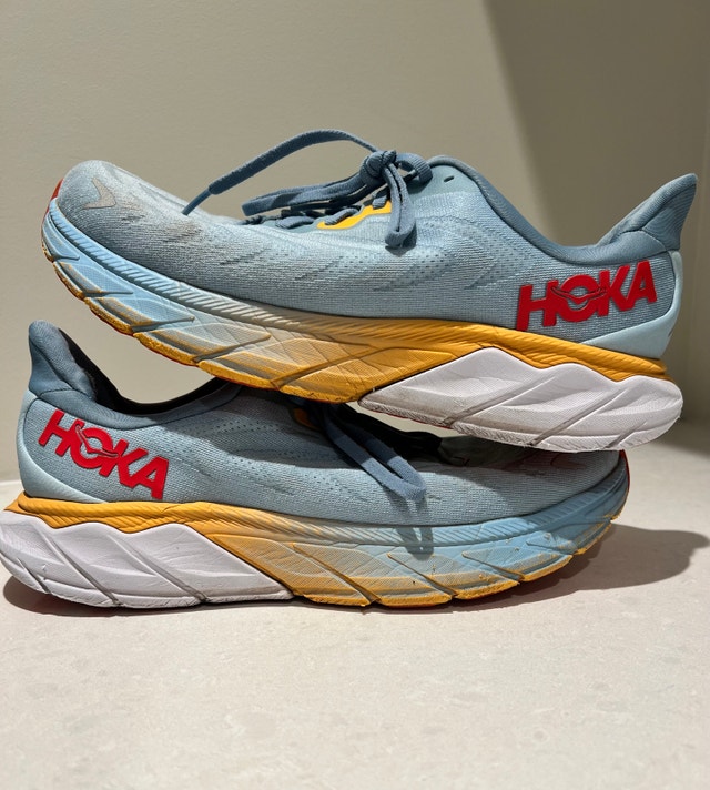 HOKA ONE ONE men Running Shoes – Blue/Orange – Size 9.5 - photo 2