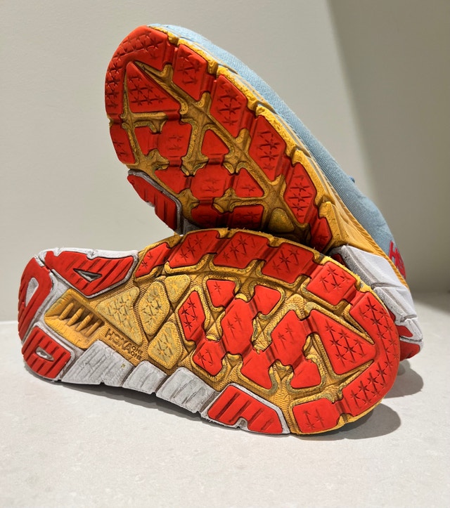 HOKA ONE ONE men Running Shoes – Blue/Orange – Size 9.5 - photo 4