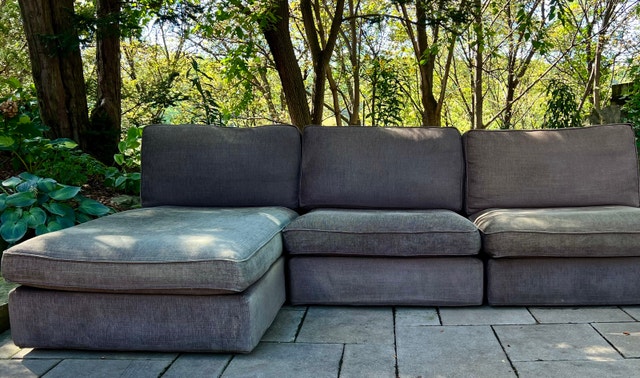 IKEA KIVIK MODULAR SECTIONAL SOFA - Chaise + 2 Seats - Grey - photo 2
