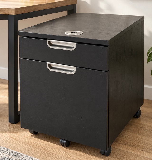 IKEA GALANT 2-Drawer Filing Cabinet - Lockable on Wheels - photo 2