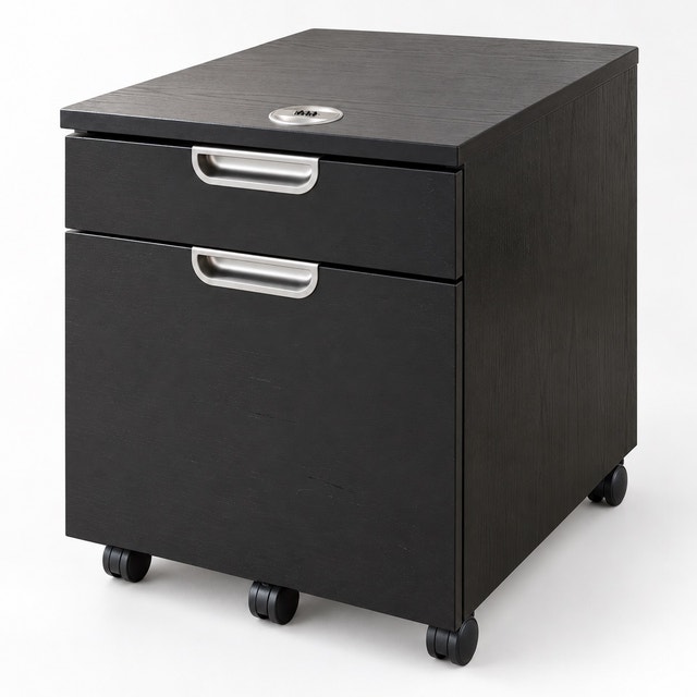 IKEA GALANT 2-Drawer Filing Cabinet - Lockable on Wheels - photo 3