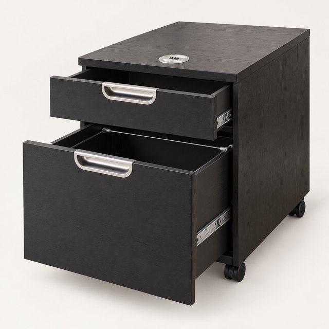 IKEA GALANT 2-Drawer Filing Cabinet - Lockable on Wheels - photo 4