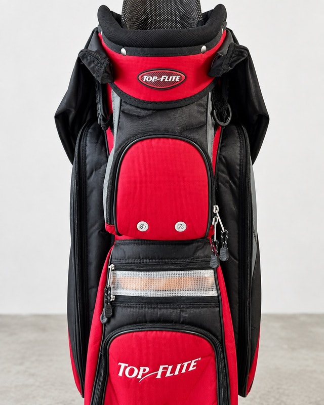 Top Flite Golf Cart Bag - Red - Multi-Pockets & Club Dividers - photo 5