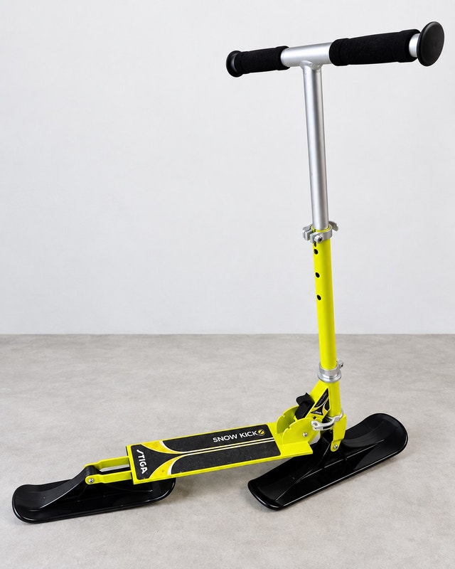 STIGA Snow Kick Snow Scooter - Adjustable Height - Neon Green - photo 3