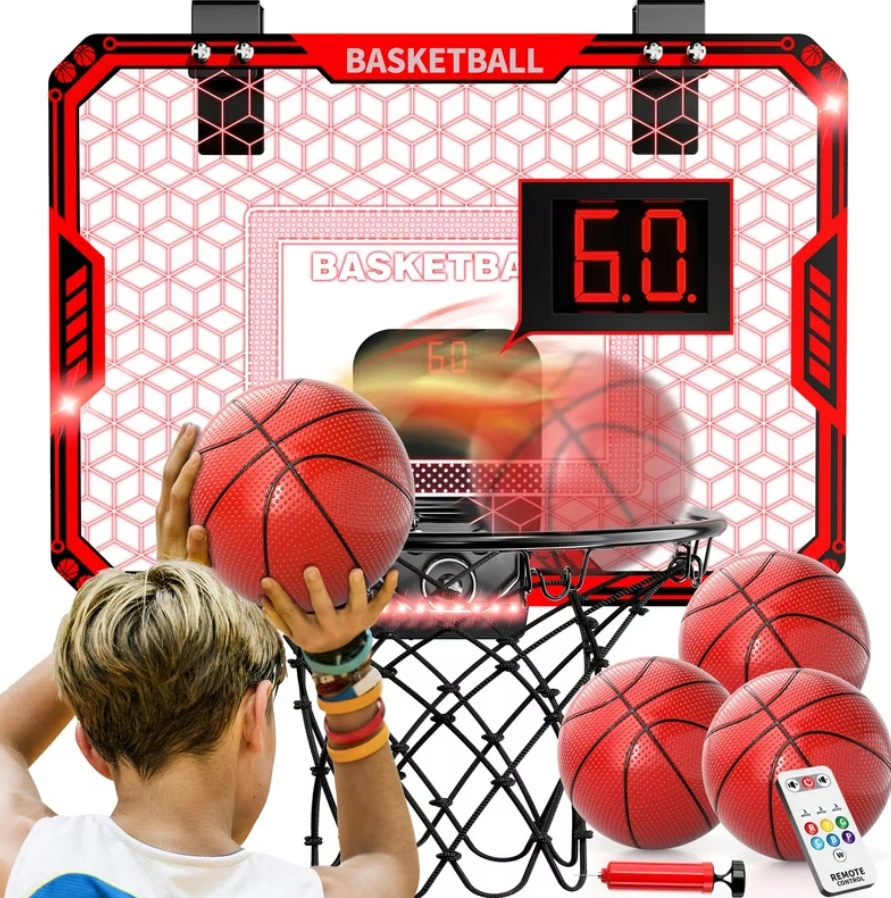 Mini Over-the-door Basketball Hoop with LED Scoreboard - photo 4