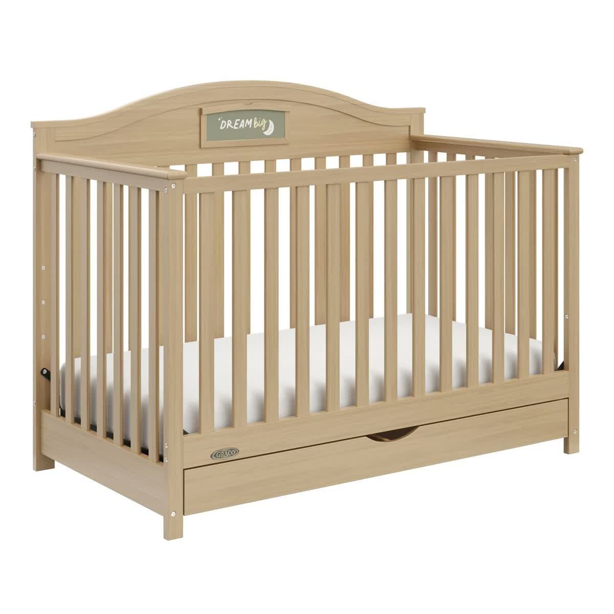 Graco Story 5-in-1 Convertible Crib with Drawer – Driftwood