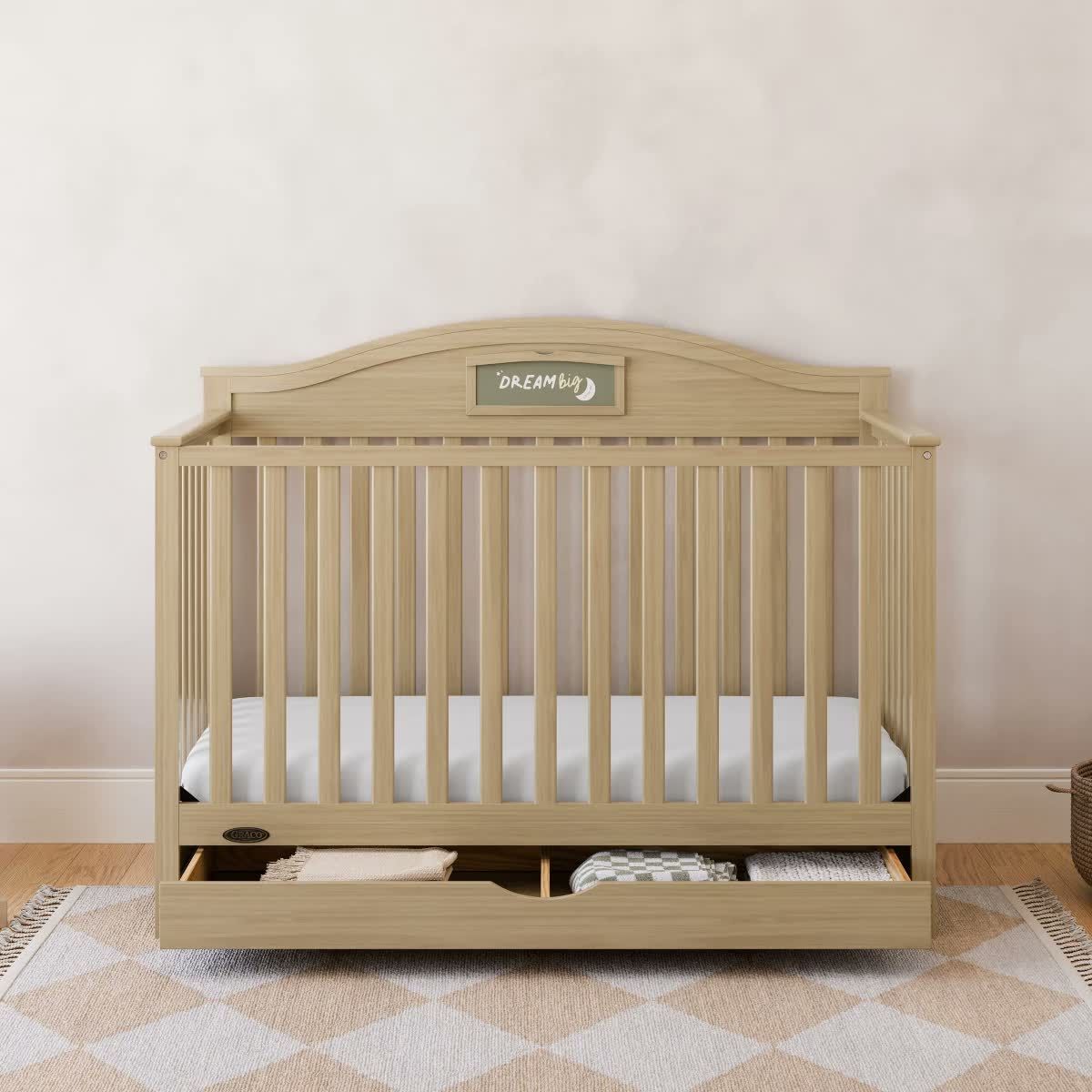 Graco Story 5-in-1 Convertible Crib with Drawer – Driftwood - photo 2