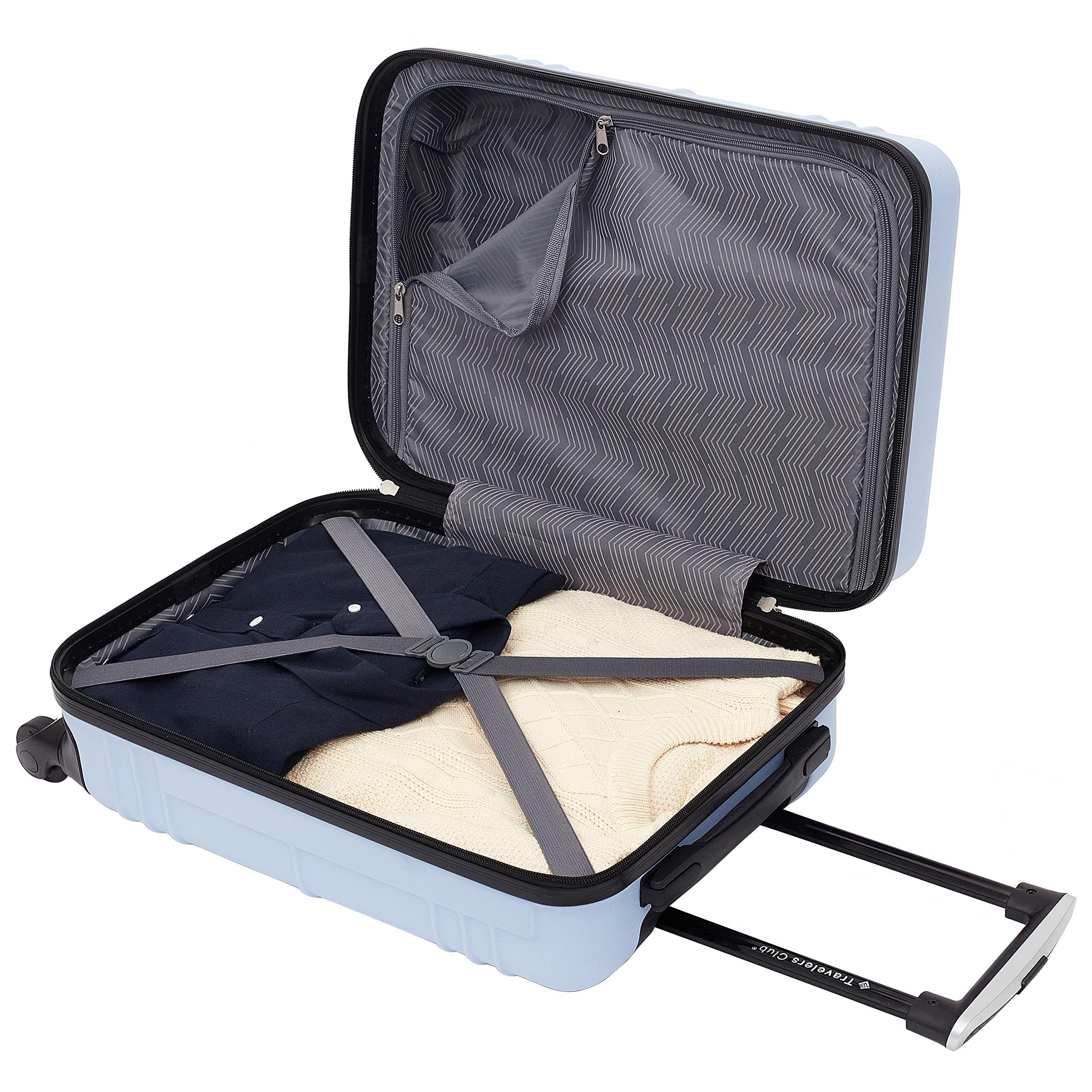 Travelers Club 22" Richmond Spinner Carry-On Luggage, Blue - photo 4