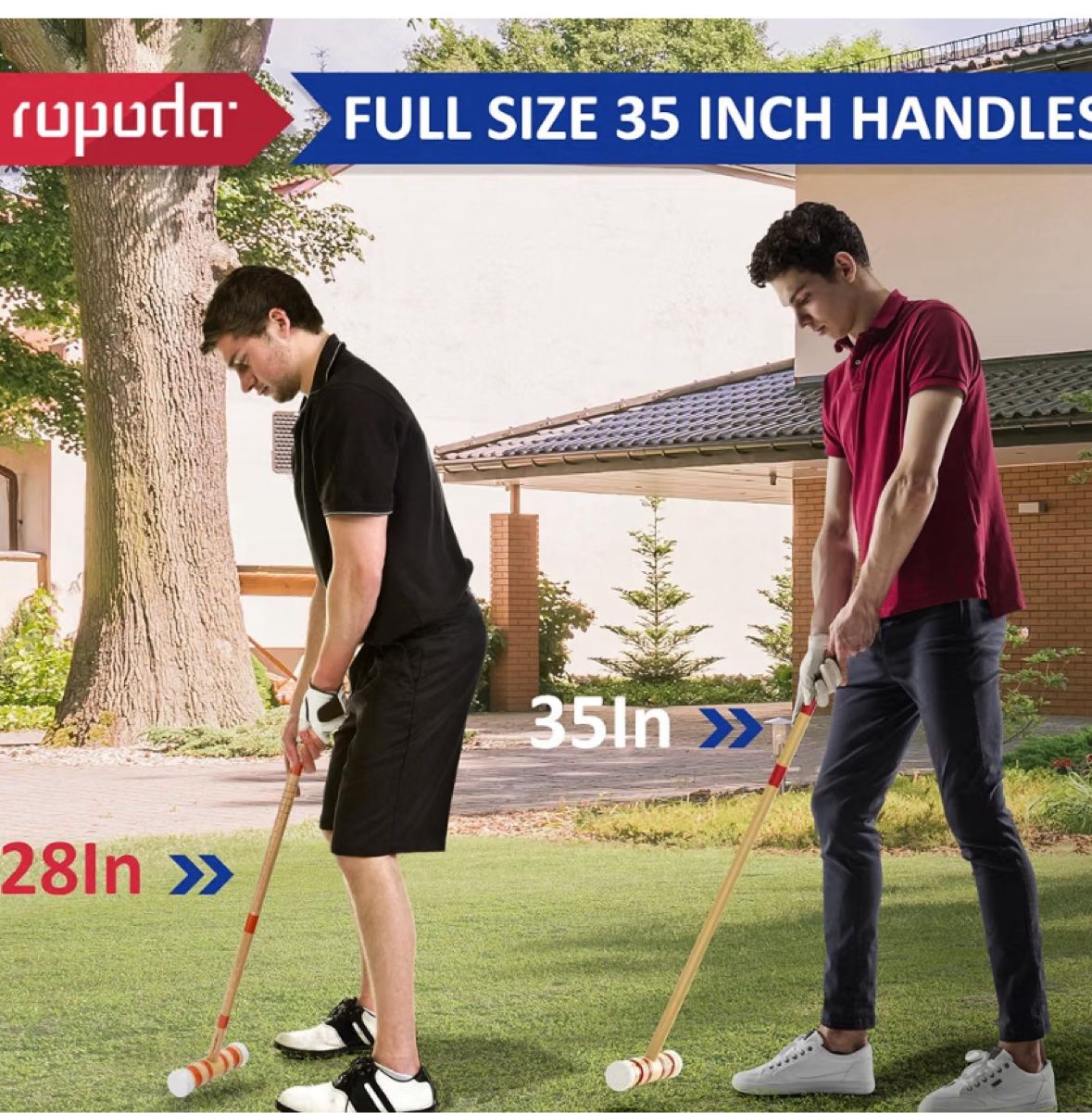 Ropoda 35" Croquet Set, 6 Player Outdoor Game - New - photo 2