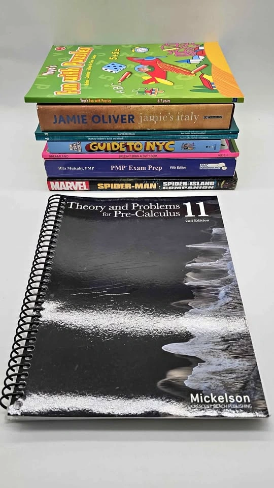 Pre-Calculus, Jamie Oliver, Spider-Man, and Activity Books