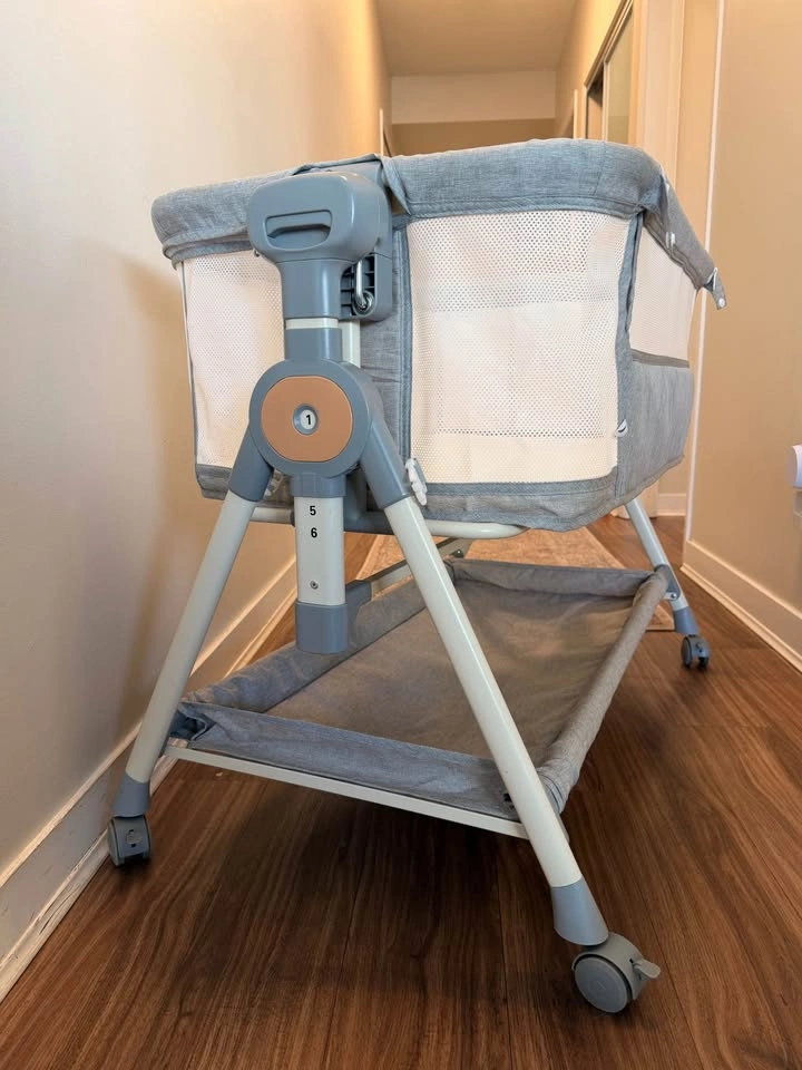 3-in-1 Baby Bassinet / Bedside Sleeper, Grey - photo 4